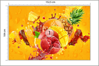 Fototapeta 3D Barevné Tropické Ovoce