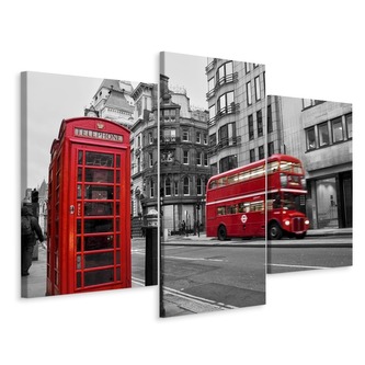 Vícedílné plátno Red Bus