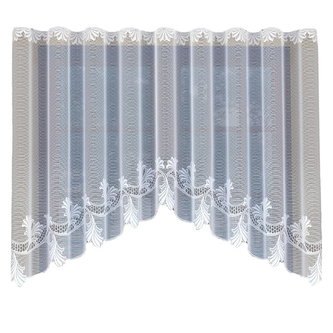 Dekorační žakárová záclona s řasící páskou MAYRA 110 bílá 300x110 cm MyBestHome