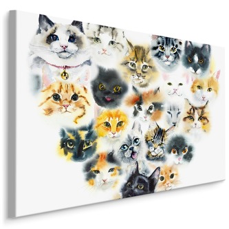 Plátno Srdce Z Koček