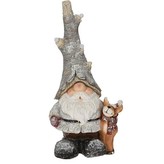 HOMESTYLING Vánoční dekorace skřítek s LED osvětlením 60 cm se sobem KO-APF477010sob