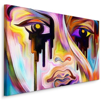 Plátno Abstraktní Tvář Zblízka