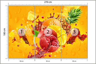 Fototapeta 3D Barevné Tropické Ovoce