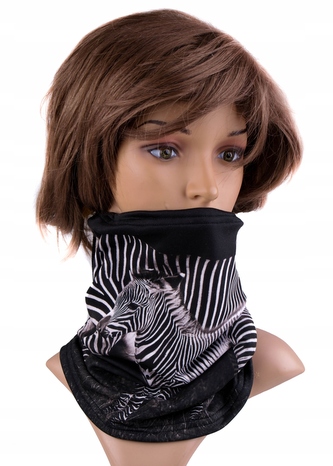 Multifunkční stylový šál - komín 138 - 31x26 cm, ZEBRY, Mybesthome
