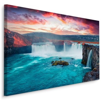 Plátno Islandské Vodopády