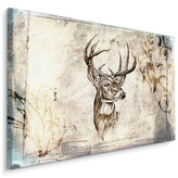 Plátno Jelen Ve Stylu Vintage