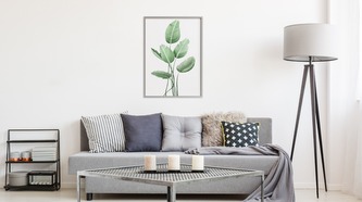 Obraz v rámu Strelitzia Listy různé rozměry hliníkový rám černá