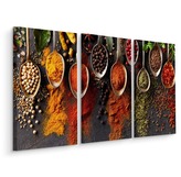 Vícedílné plátno Koření Na Černém Pozadí