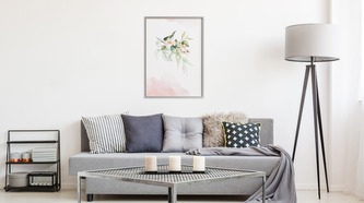 Obraz v rámu Květinová Větvička různé rozměry hliníkový rám černá