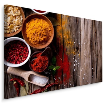Plátno Ostré Koření Na Prknech
