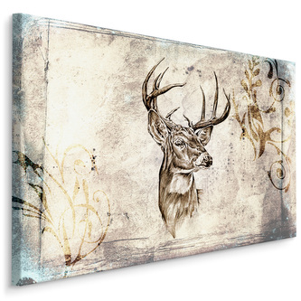Plátno Jelen Ve Stylu Vintage