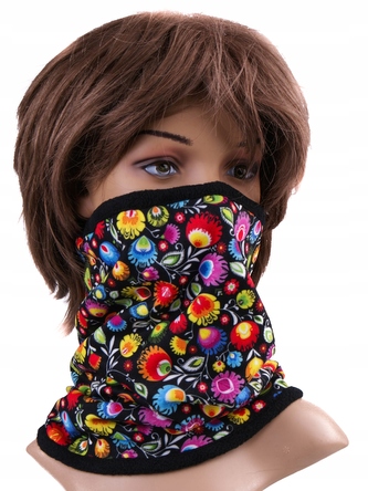 Multifunkční stylový šál - komín 03 - 31x26 cm, FOLK, Mybesthome