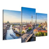 Vícedílné plátno Řeka Spréva A Panoramatický Výhled Na Berlín