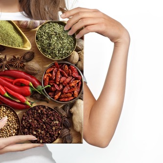 Plátno Misky S Kořením A Bylinkami