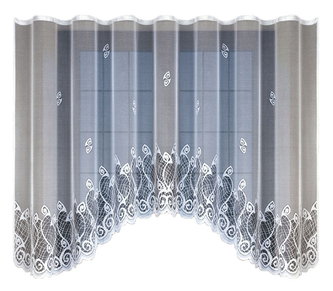 Dekorační žakárová záclona s řasící páskou LUCKY 160 bílá 400x160 cm MyBestHome