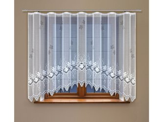 Dekorační žakárová záclona s řasící páskou LINETTE 140 bílá 300x140 cm MyBestHome