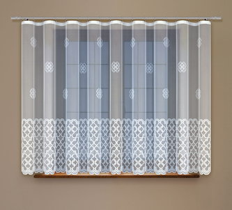 Dekorační žakárová záclona s řasící páskou ERIA 160 bílá 300x160 cm MyBestHome
