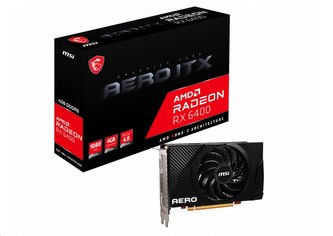 MSI VGA AMD Radeon RX 6400 AERO ITX 4G, RX 6400, 4GB GDDR6, 1xDP, 1xHDMI