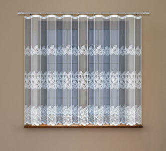 Dekorační žakárová záclona s řasící páskou ELIJAH 160 bílá 300x160 cm MyBestHome