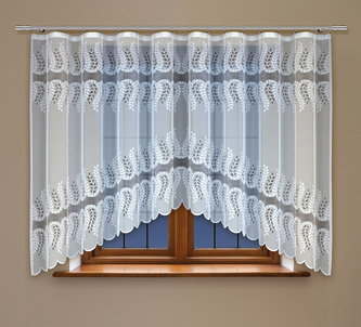 Dekorační žakárová záclona s řasící páskou CALEB 160 bílá 300x160 cm MyBestHome