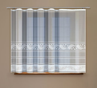 Dekorační žakárová záclona s řasící páskou EDGAR 160 bílá 300x160 cm MyBestHome
