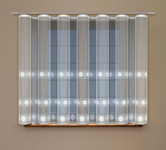 Dekorační žakárová záclona s řasící páskou JAMIL 160 bílá 400x160 cm MyBestHome