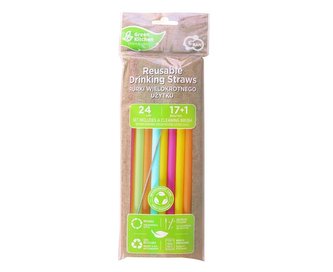 Słomki wielokrotnego użytku 17szt + szczoteczka