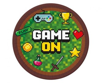 Party talíře Game On - 23 cm - 6 ks