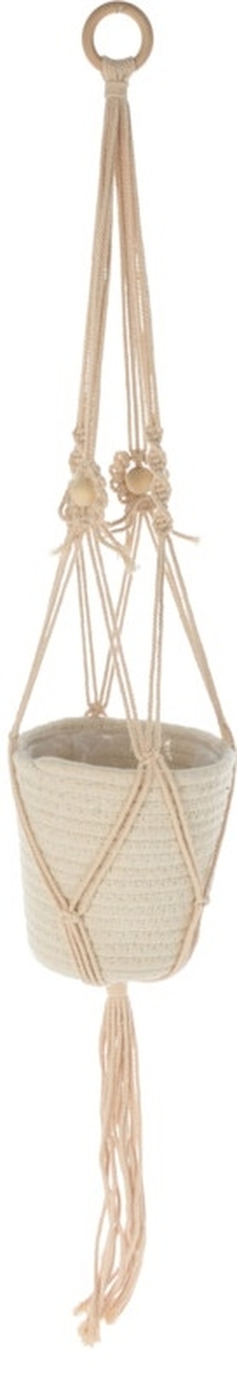 Závěsný koš macramé 95 cm světle hnědý