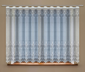Dekorační žakárová záclona s řasící páskou AKRAM 140 bílá 300x140 cm MyBestHome