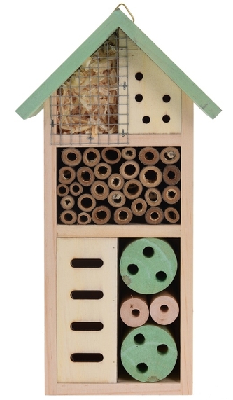 Hmyzí hotel 13x8,5x26 cm, zelený