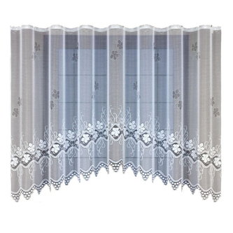 Dekorační žakárová záclona s řasící páskou JOANA 160 bílá 400x160 cm MyBestHome