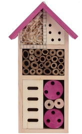 Hmyzí hotel 13x8,5x26 cm, růžový