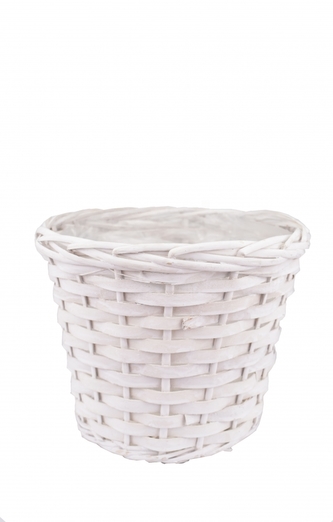 Proutěný koš bílý 19x23 cm