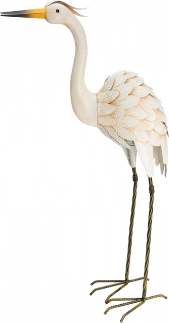 Kovový pták Jeřáb 75x48x19 cm