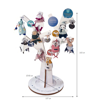 Doudou Dřevěný displej k zavěšení hraček -  strom 160 cm