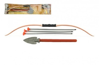 Sada kopí + luk se šípy s přísavkami plast 62cm v sáčku