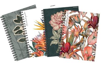 Kołozeszyt A4/80K kratka Flowers (5szt)