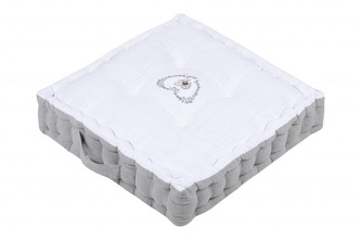 Sedací polštář na zem PAULINE šedá 45x45 cm France