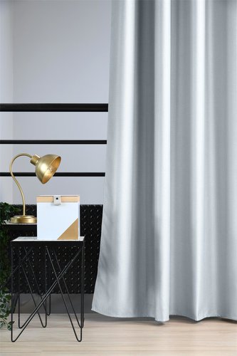 Dekorační závěs "BLACKOUT" zatemňující s kroužky EDIMBOURGH (cena za 1 kus) 140x260 cm, stříbrná, France