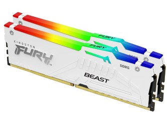 KINGSTON DIMM DDR5 (Kit of 2) FURY Beast White RGB XMP 32GB 5600MT/s CL40