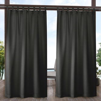 Venkovní zahradní závěs s poutky SANTIAGO tmavě šedá color 02 155x220 cm (cena za 1 kus) MyBestHome