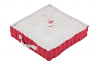 Sedací polštář na zem PAULINE červená 45x45 cm France