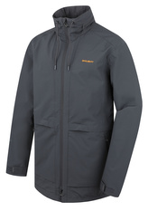 Pánský hardshell kabát Nevr M dk. grey - S