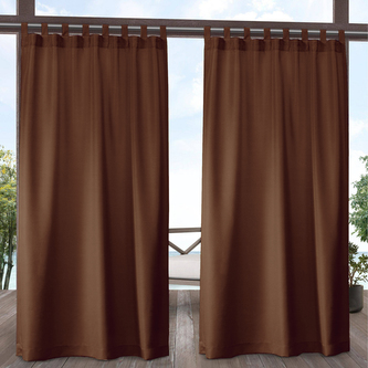 Venkovní zahradní závěs s poutky SANTIAGO hnědá color 22 155x220 cm (cena za 1 kus) MyBestHome