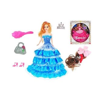 Panenka princezna kloubová 29cm s doplňky 2barvy v krabičce