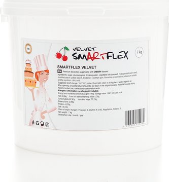 Smartflex Velvet Třešeň 7 kg (Potahovací a modelovací hmota na dorty)