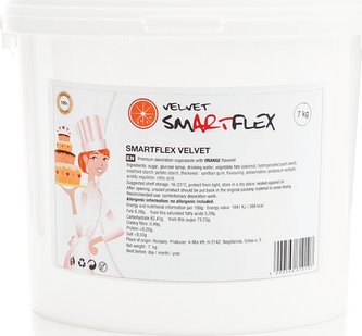 Smartflex Velvet Pomeranč 7 kg (Potahovací a modelovací hmota na dorty)
