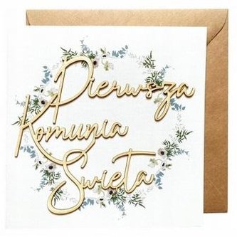 Kartka okolicznościowa Pierwsza Komunia Święta