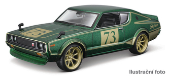 Maisto - 1973 Nissan Skyline 2000GT-R (KPGC 110),  zelená, Tokyo Mods, 1:24